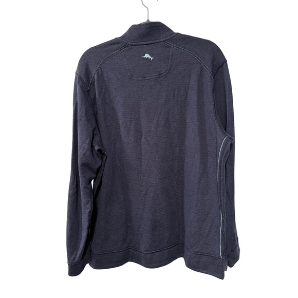 NEW! Tommy Bahama Men's M LOT of 2 Polo Shirt & Reversible Half Zip Sweater Blue - Picture 7 of 12